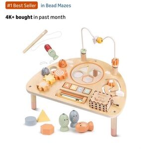 Wooden Activity Play Center for Kids